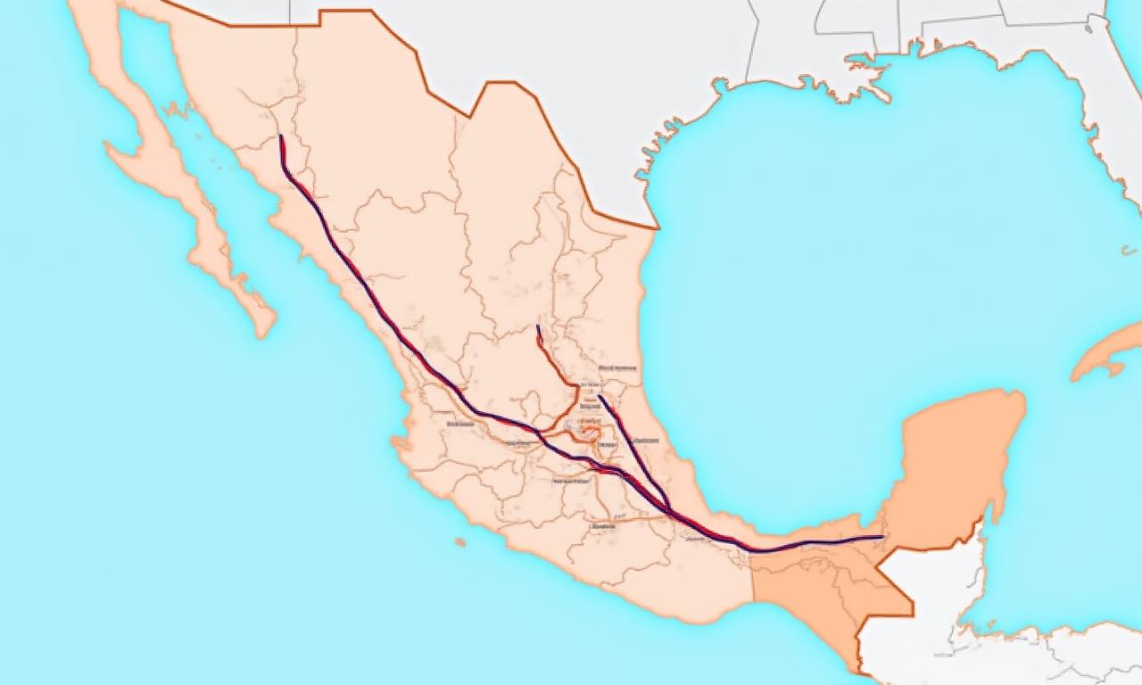Mapa de México mostrando los corredores viales operados por MexiCapu.